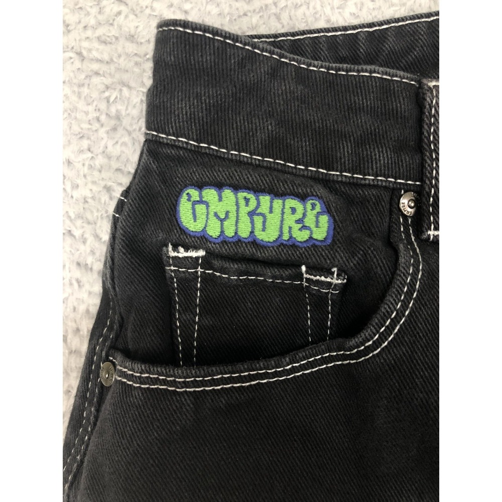Empyre Jeans Womens 0 (25x29.5) Black Y2K Straight - Picture 6 of 16